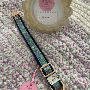 Lilly Pulitzer inspired Dog Collar with Gold Buckle